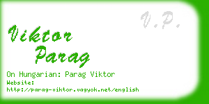 viktor parag business card